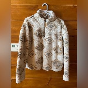 Womens Sherpa Aztec fleece quarter zip - thread and supply